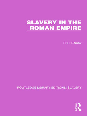 cover image of Slavery in the Roman Empire
